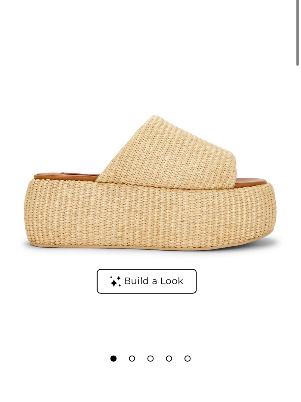Simon Miller Beige Straw Platform Slide